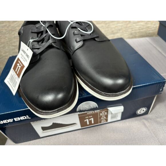 Lands End Sport Oxford Comfort Dress Shoes Mens Size 11 Black White 1908426 NEW main image 11